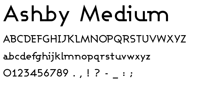 Ashby Medium font